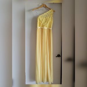 David's Bridal Bodice Lace Canary Yellow Bridesmaid Dress Sizes 2 and 8